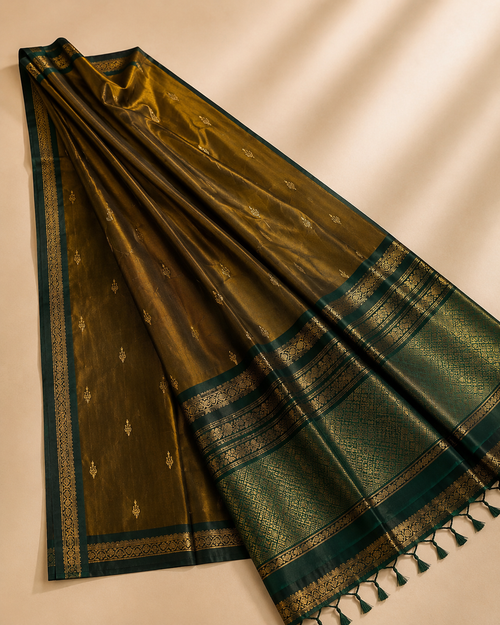 Aadhya – Mehendi Green Uppada Silk Saree