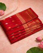 Anushka – Red Kora Banarasi Organza Saree