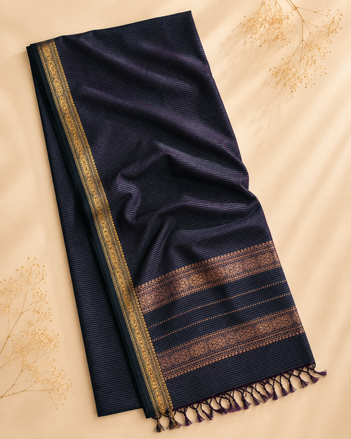 Banani – Grey Garbha Reshmi Maheshwari Silk Saree