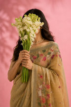 Bharati – Cotton Saree with Pichwai Embroidery