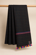 Bhargavi – Black Cotton Saree with Kantha Work