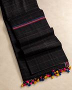 Bhargavi – Black Cotton Saree with Kantha Work