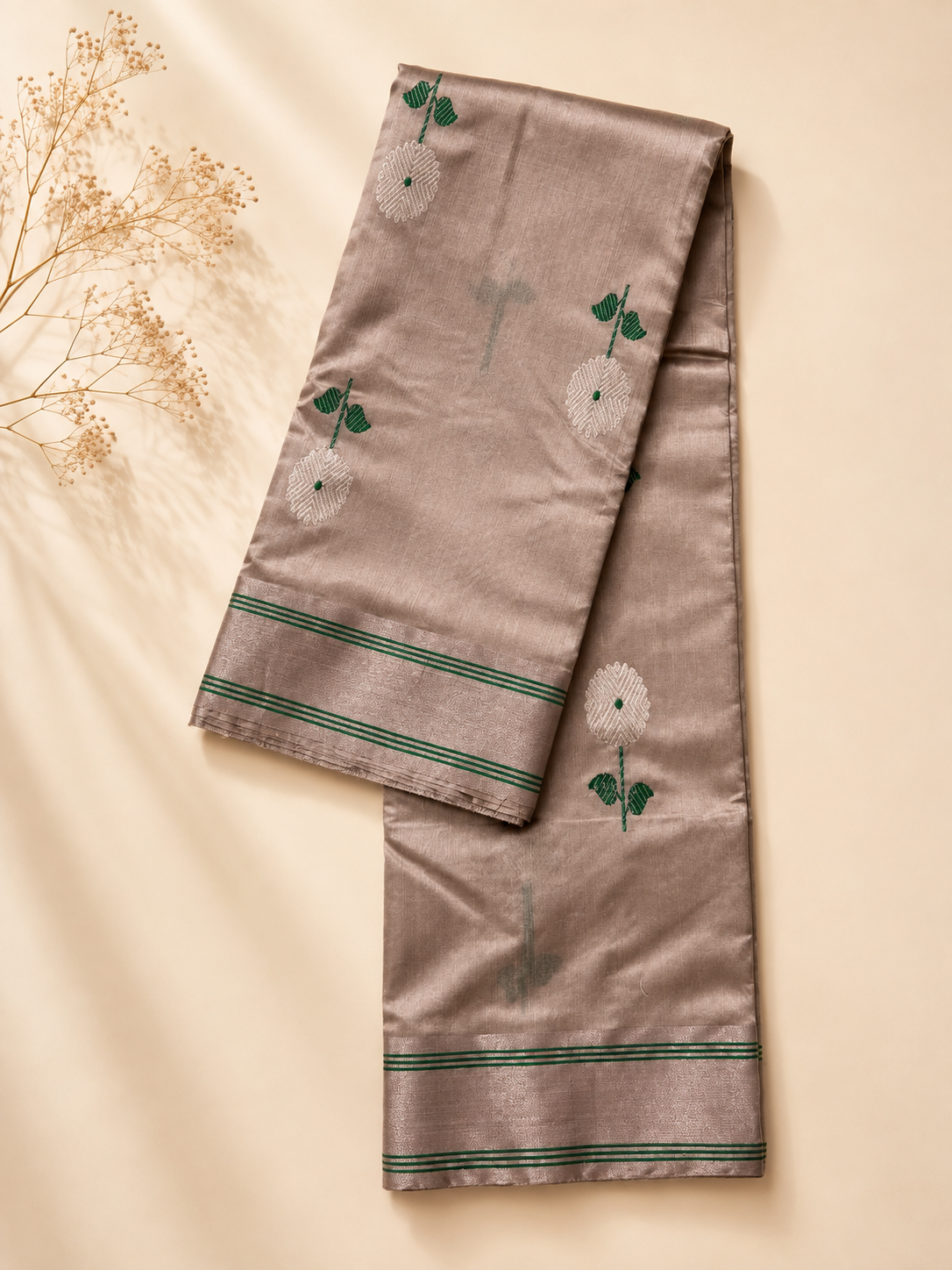 Bhavna – Grey Chanderi Silk Saree