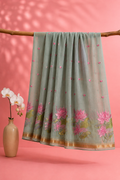 Chanda – Cotton Saree with Lotus Embroidery