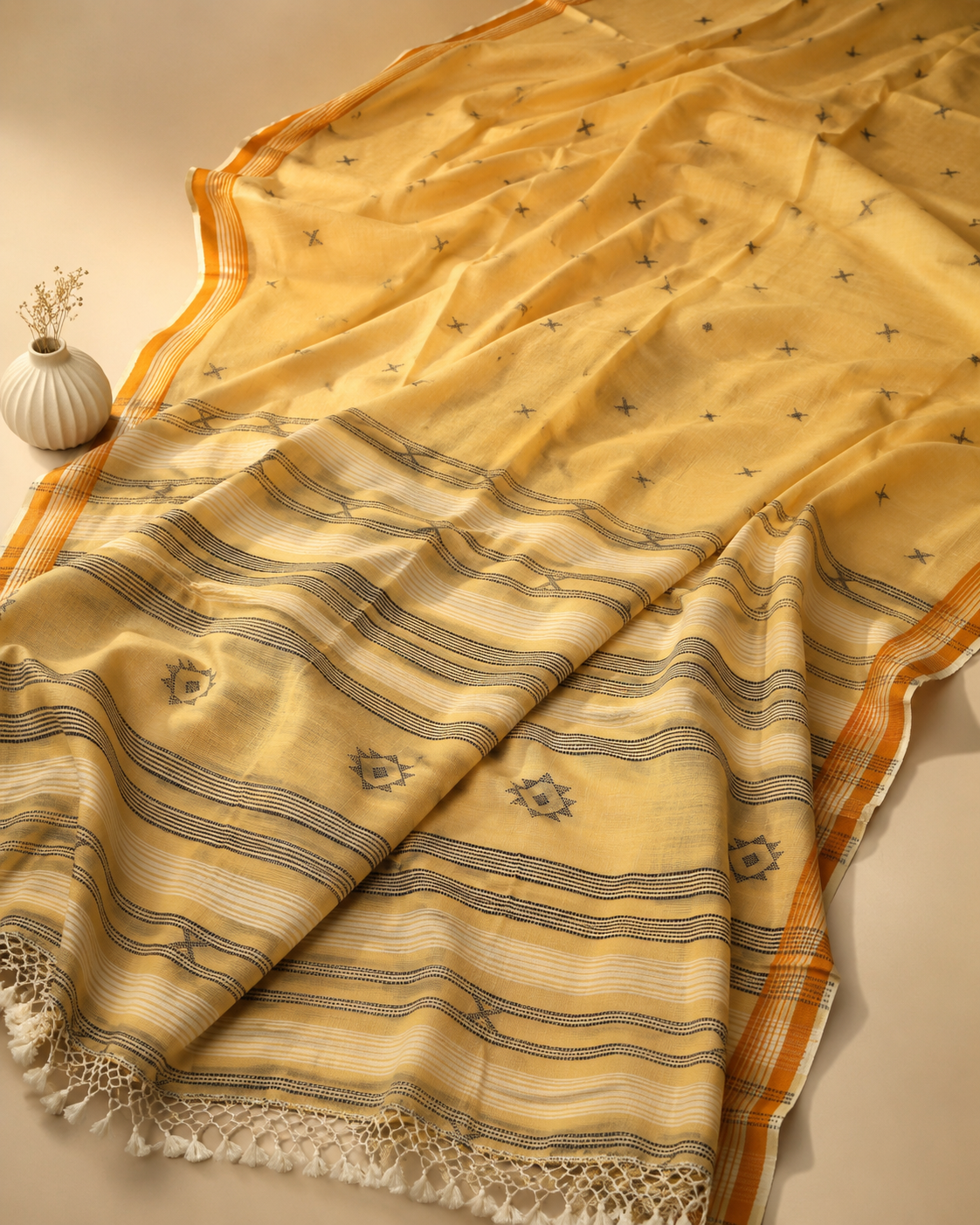 Vasudha – Mercerized Cotton Bhujodi Saree