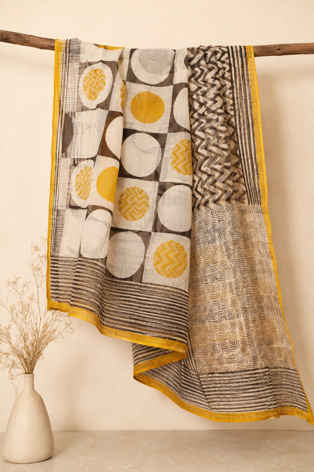 Tarang – Handblock Printed Kota Doria Saree
