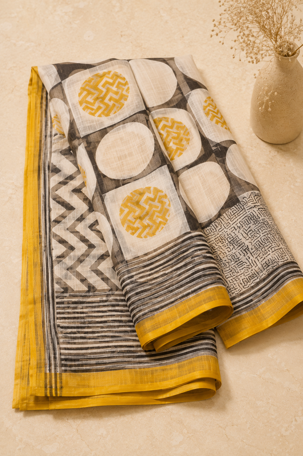 Tarang – Handblock Printed Kota Doria Saree