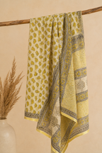 Gajagamini – Handblock Printed Chiffon Double Diamond Saree