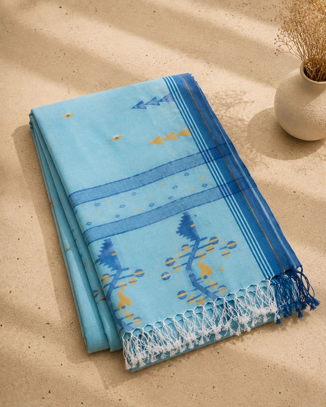 Mridula – Handwoven Bengal Jamdani Cotton Saree