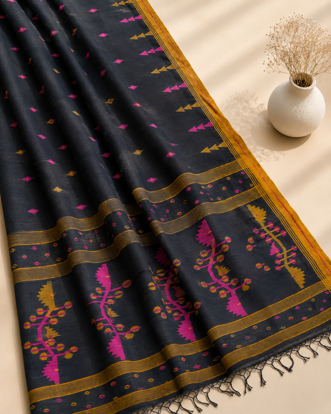 Chandrima - Cotton Jamdani Saree