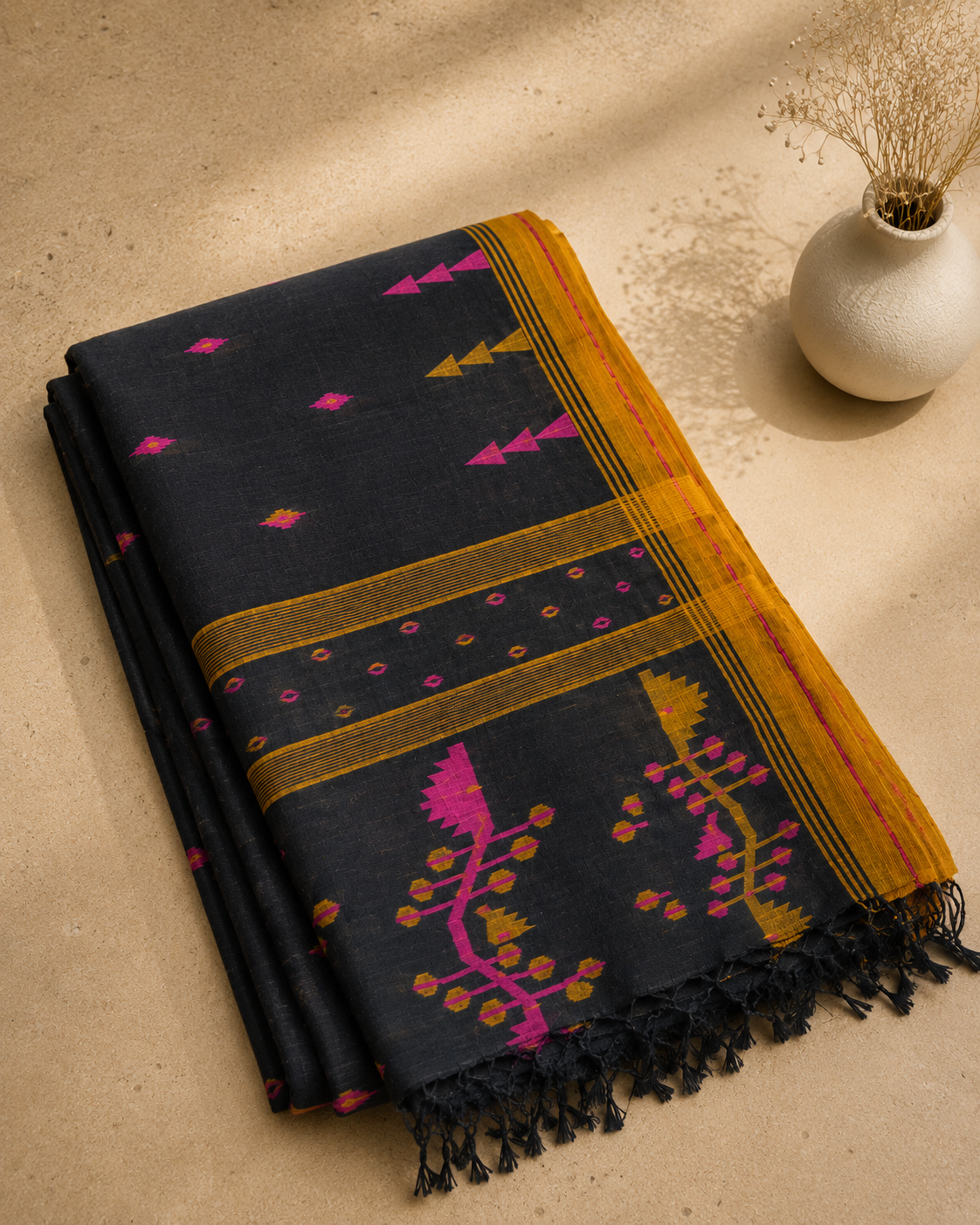 Chandrima - Cotton Jamdani Saree