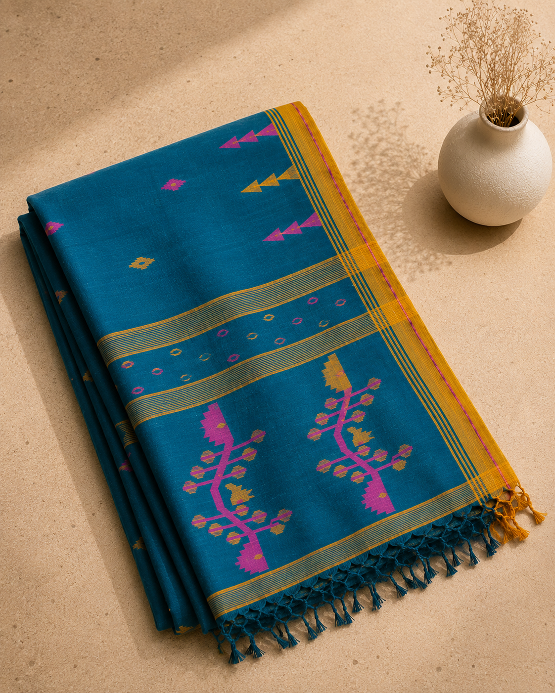 Meghna - Cotton Jamdani Saree