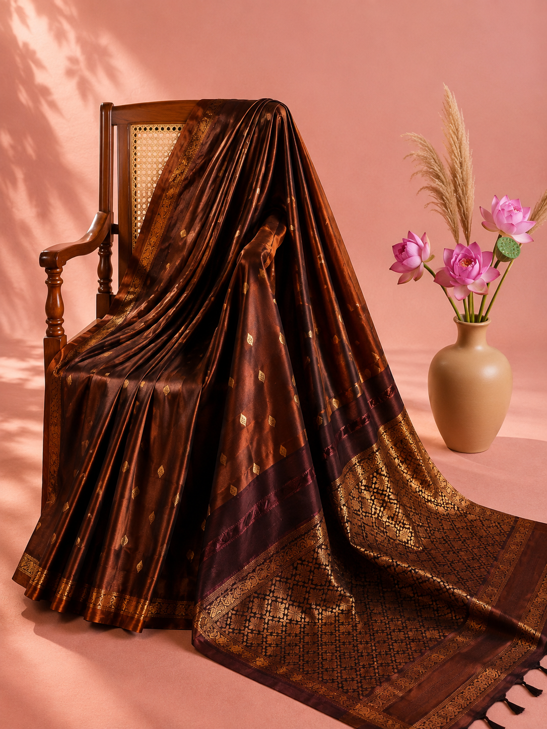 Devika – Brown Uppada Silk Saree