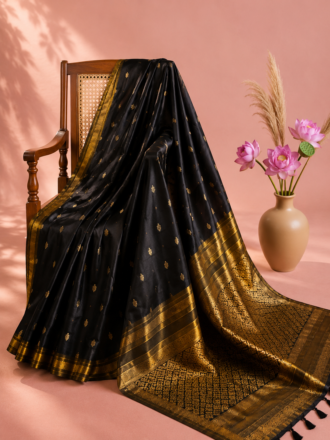 Divisha – Dark Brown Uppada Silk Saree
