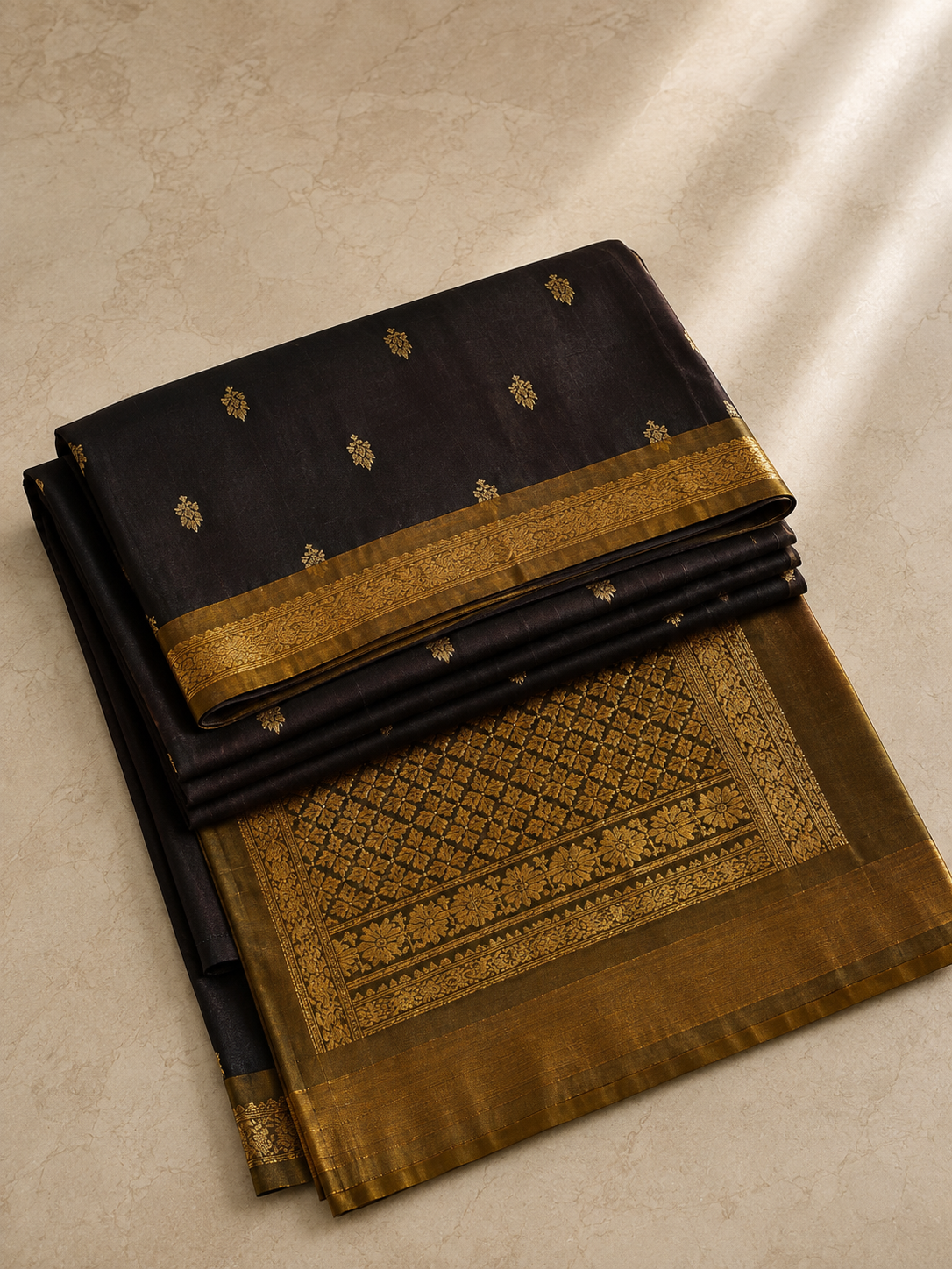 Divisha – Dark Brown Uppada Silk Saree