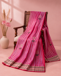 Geeta – Pink Striped Chanderi Silk Saree