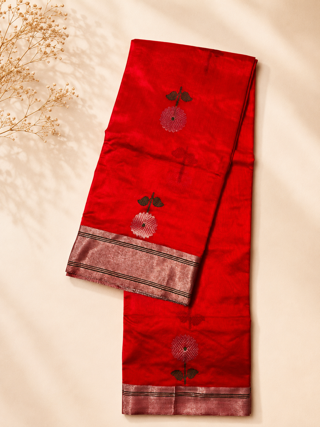 Jaya – Red Chanderi Silk Saree