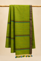 Kavita – Green Cotton Saree with Kantha Work