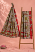 Vijaya – Kalamkari Handblock-Printed Cotton Saree