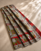 Vijaya – Kalamkari Handblock-Printed Cotton Saree