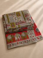 Vijaya – Kalamkari Handblock-Printed Cotton Saree