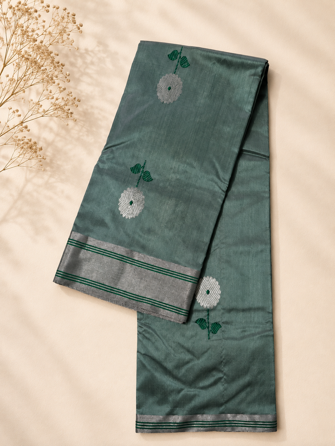 Leena – Green Chanderi Silk Saree