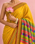 Manika – Yellow Cotton Dongria Saree