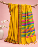Manika – Yellow Cotton Dongria Saree