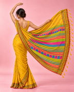 Manika – Yellow Cotton Dongria Saree
