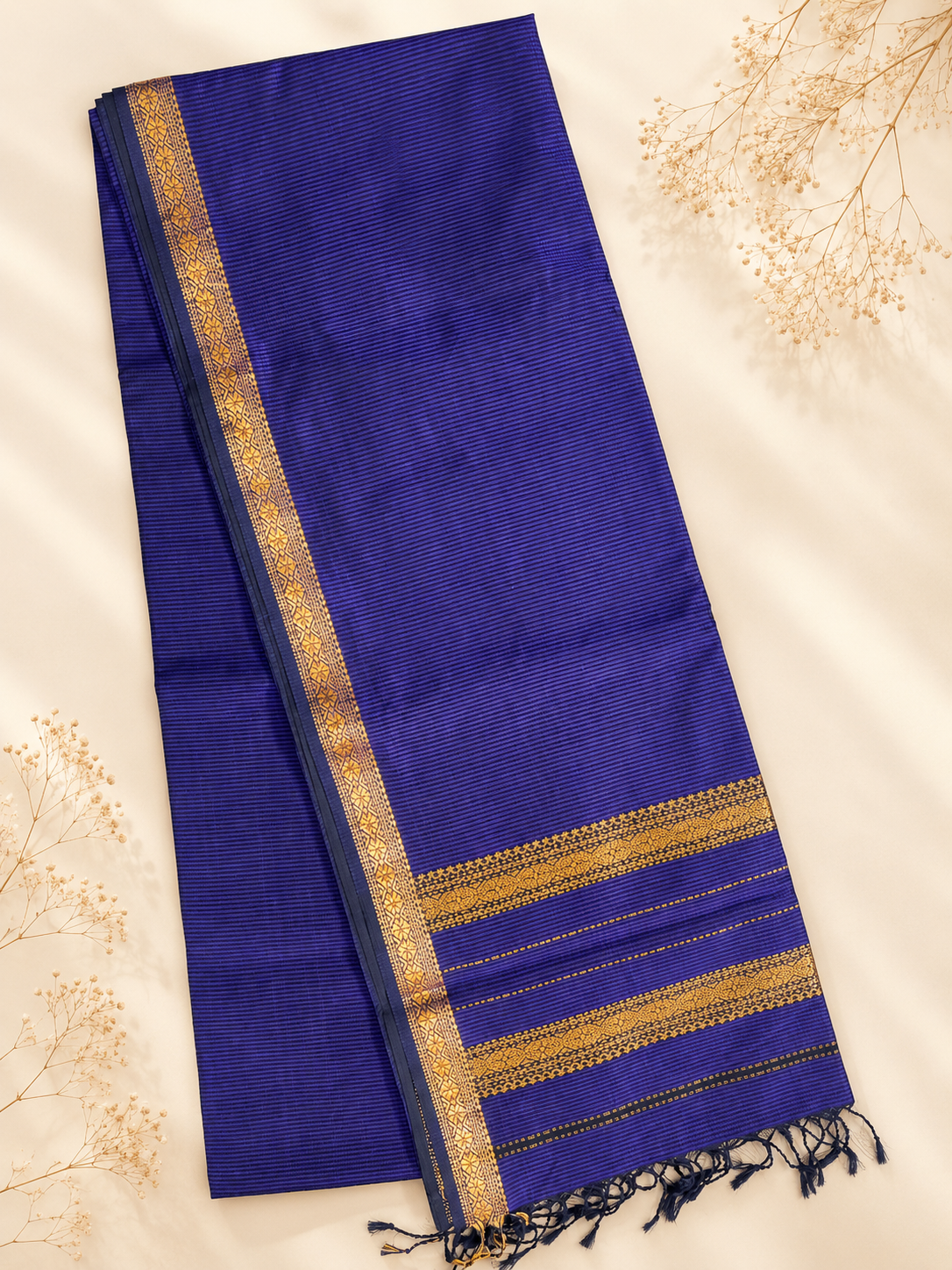 Manikya – Purple Garbha Reshmi Maheshwari Silk Saree