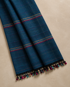 Manisha – Dark Blue Cotton Saree with Kantha Work