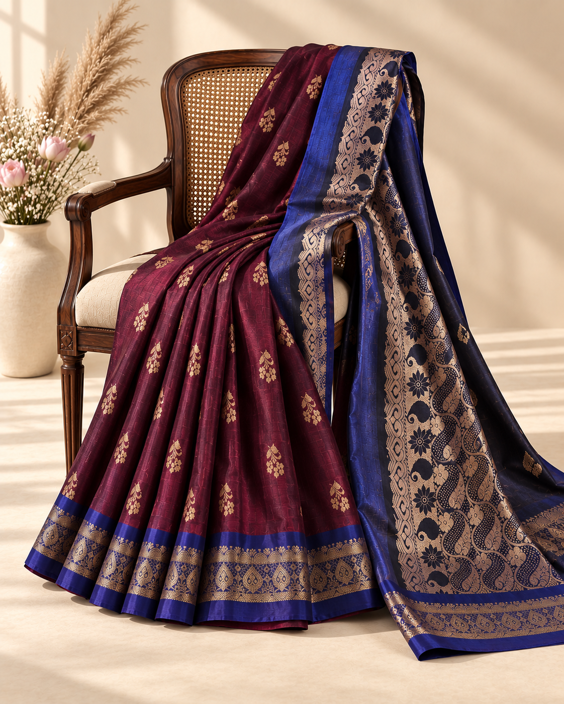 Manjistha – Maroon Uppada Silk Saree