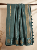 Meenakshi – Forest Green Banarasi Silk Saree