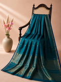 Nilaya – Dual-Toned Blue Maheshwari Silk Saree