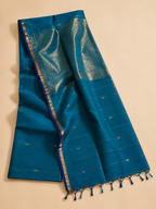 Nilaya – Dual-Toned Blue Maheshwari Silk Saree