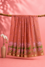 Prachi – Cotton Saree with Lotus Embroidery