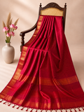 Pushpita – Pink Checked Maheshwari Silk Saree