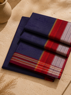 Rutika – Blue Cotton Saree
