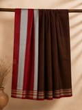 Rutva – Golden Brown Cotton Saree