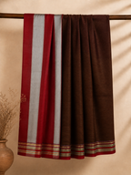 Rutva – Golden Brown Cotton Saree