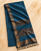 Sagarika – Blue Checked Maheshwari Silk Saree