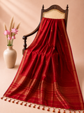 Samruddhi – Dual Toned Dark Pink Maheshwari Silk Saree