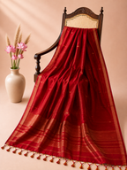 Samruddhi – Dual Toned Dark Pink Maheshwari Silk Saree