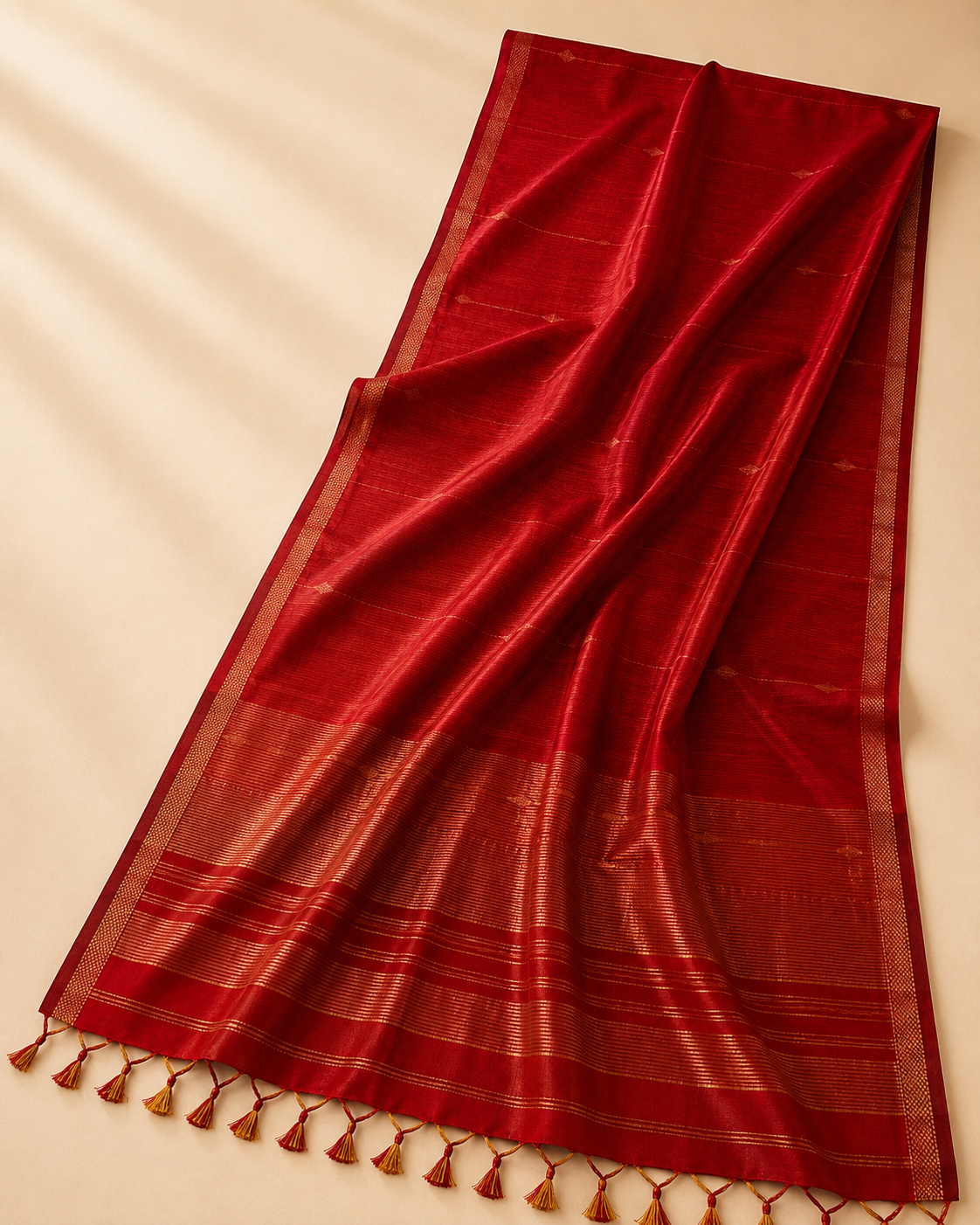 Samruddhi – Dual Toned Dark Pink Maheshwari Silk Saree