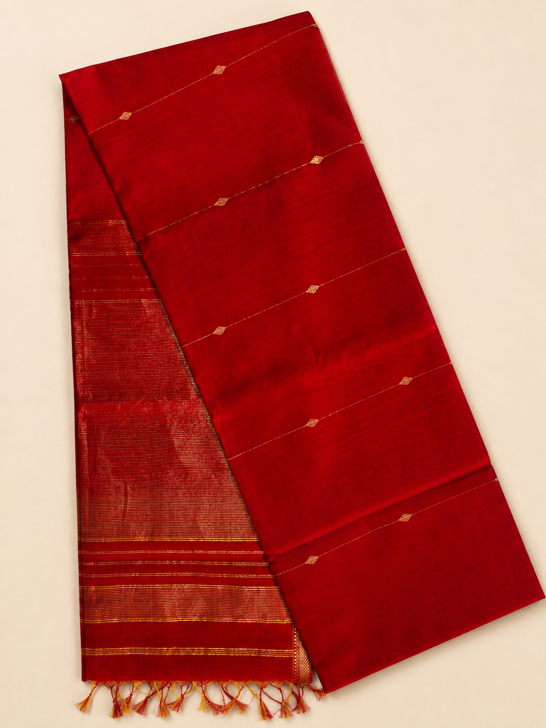 Samruddhi – Dual Toned Dark Pink Maheshwari Silk Saree