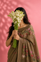 Snehal – Cotton Saree with Pichwai Embroidery