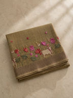 Snehal – Cotton Saree with Pichwai Embroidery