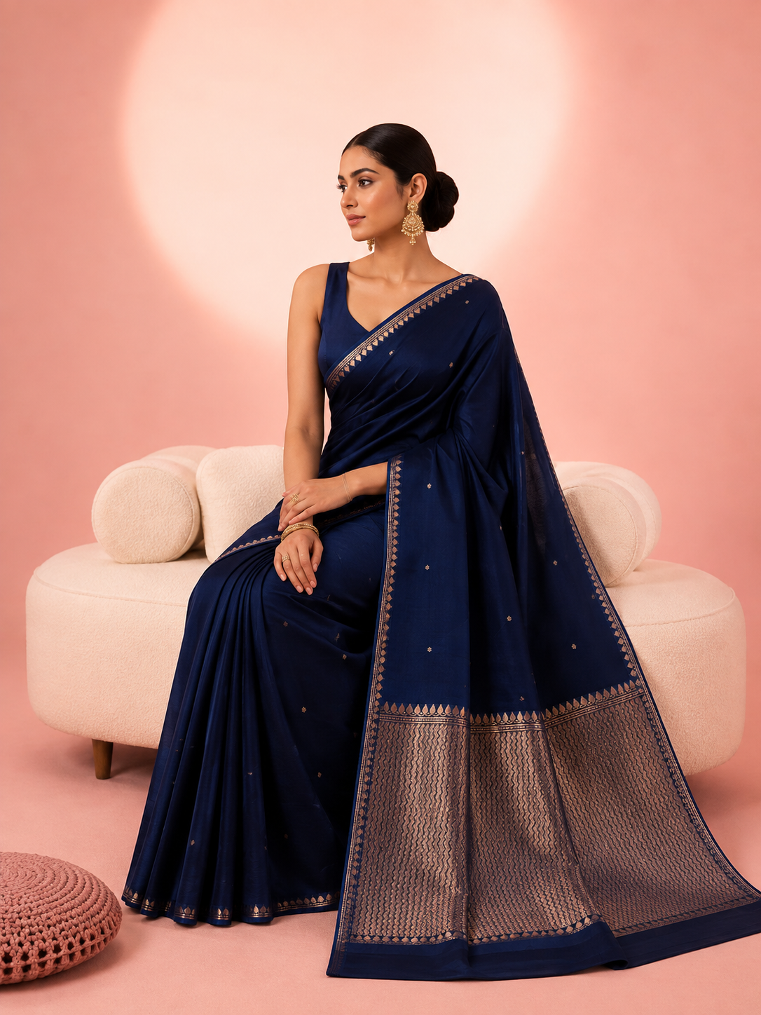 Stuti – Kora Silk Saree with Kadwa Motifs