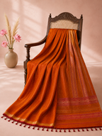 Svarna – Mustard Garbha Reshmi Maheshwari Silk Saree