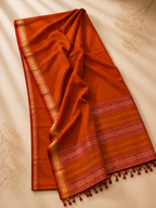 Svarna – Mustard Garbha Reshmi Maheshwari Silk Saree